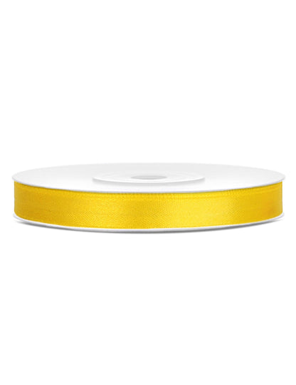 Ruban satin pour décoration jaune