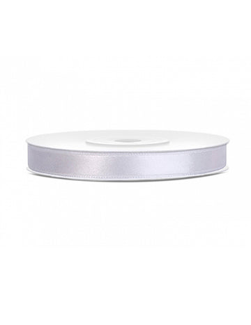 Biela saténová stuha 0,6 cm x 25 m