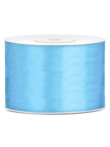 Ruban satin de décoration pour fête bleu ciel