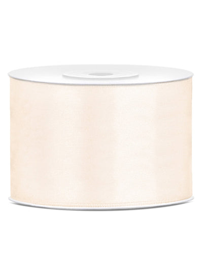 Ruban satin mariage pour décoration blanc cassé