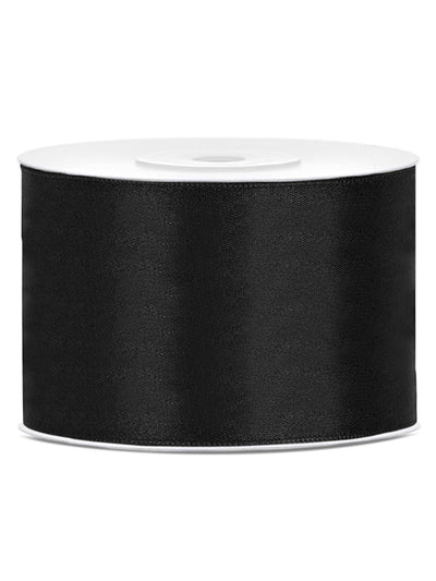 Ruban satin pour décoration noir