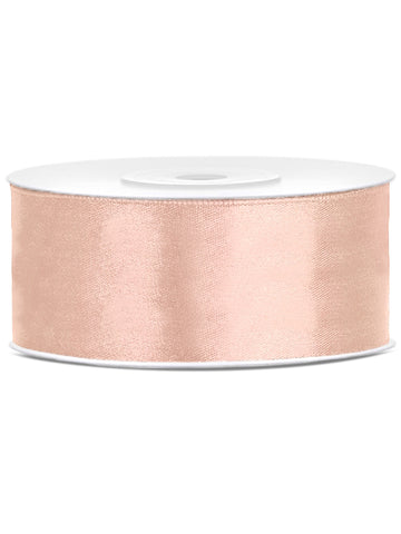 Saténová stuha broskyňová 2,5 cm x 25 m na svadbu 