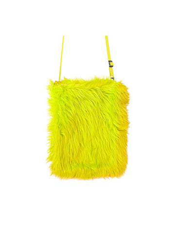 Fluo žltý plyšový vrecko