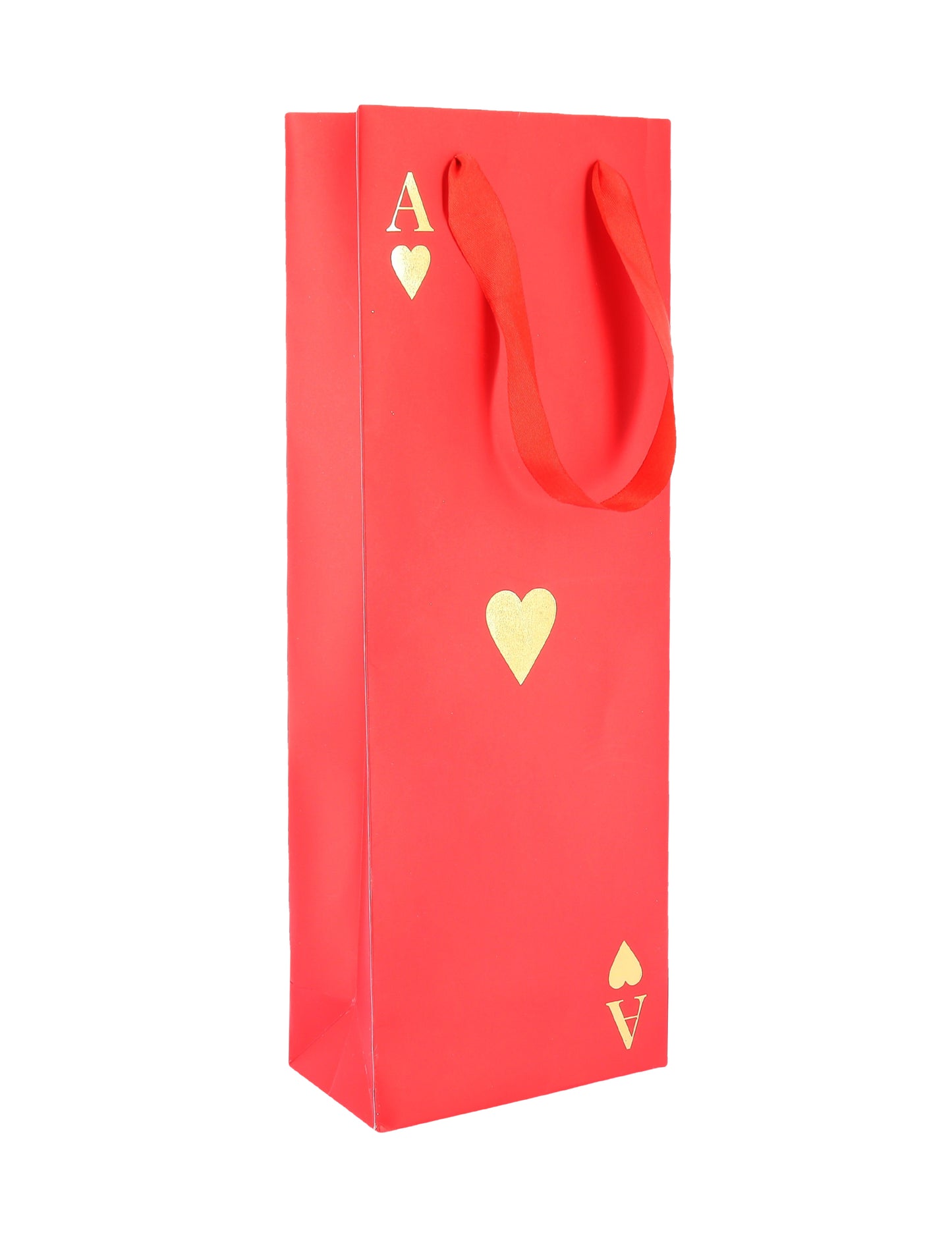 Darčeková taška na fľašu Red Heart Lady 14 x 39 cm