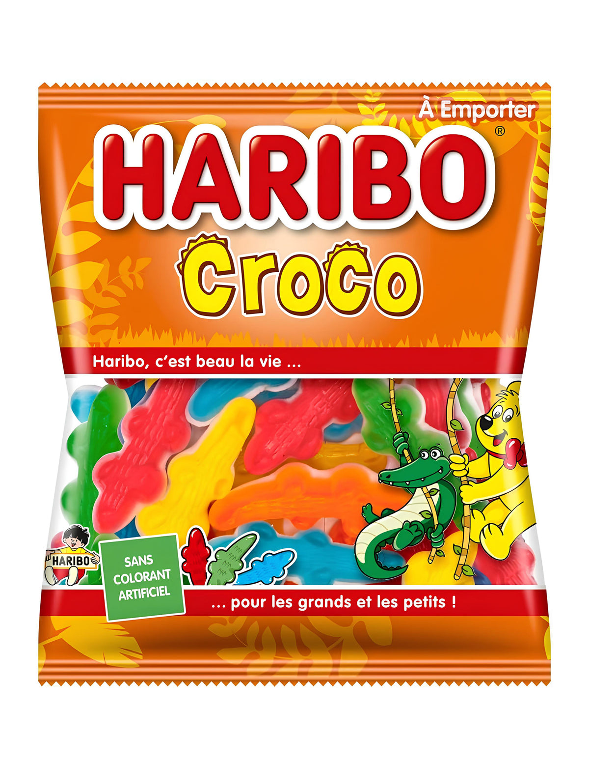 Sachet de bonbons Haribo Croco pour petits et grands multicolores