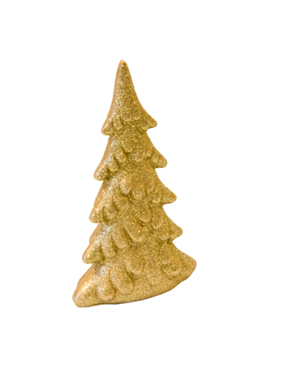 Sapin en résine de Noël pour décoration pailleté doré