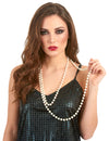 Sautoir de perles nacrées pour femme blanc nacré