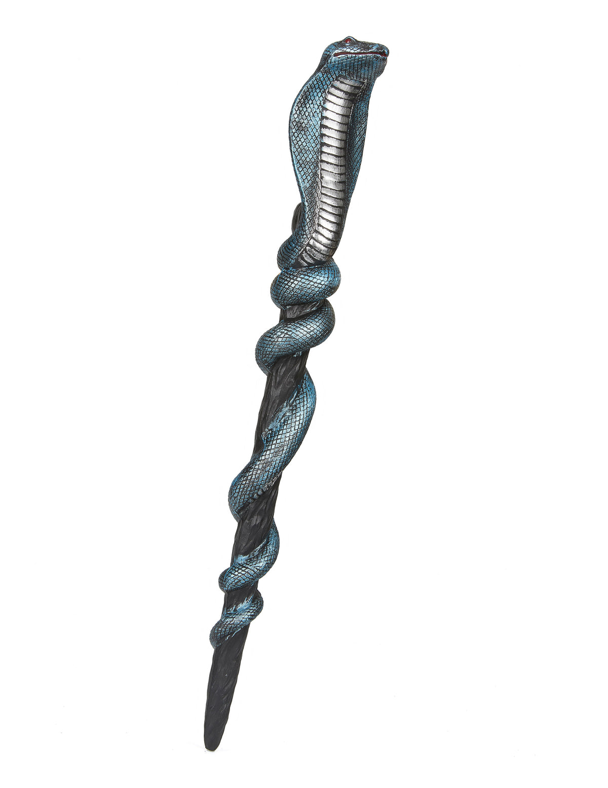 Sceptre serpent pour adulte bleu argenté et noir