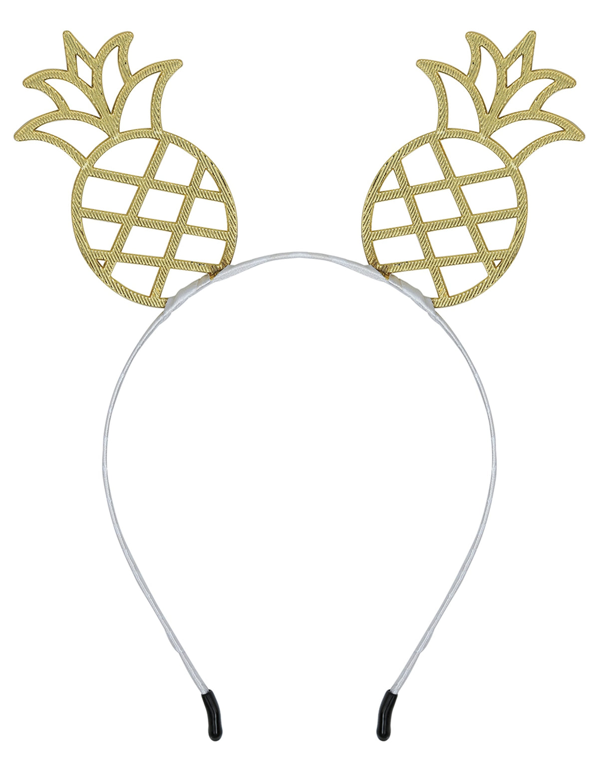 Vue d'ensemble du serre-tête ananas en métal pour adulte