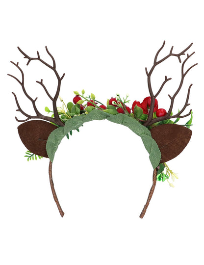 Čelenka z kvetovaného soba parohu pre dospelého jeleňa