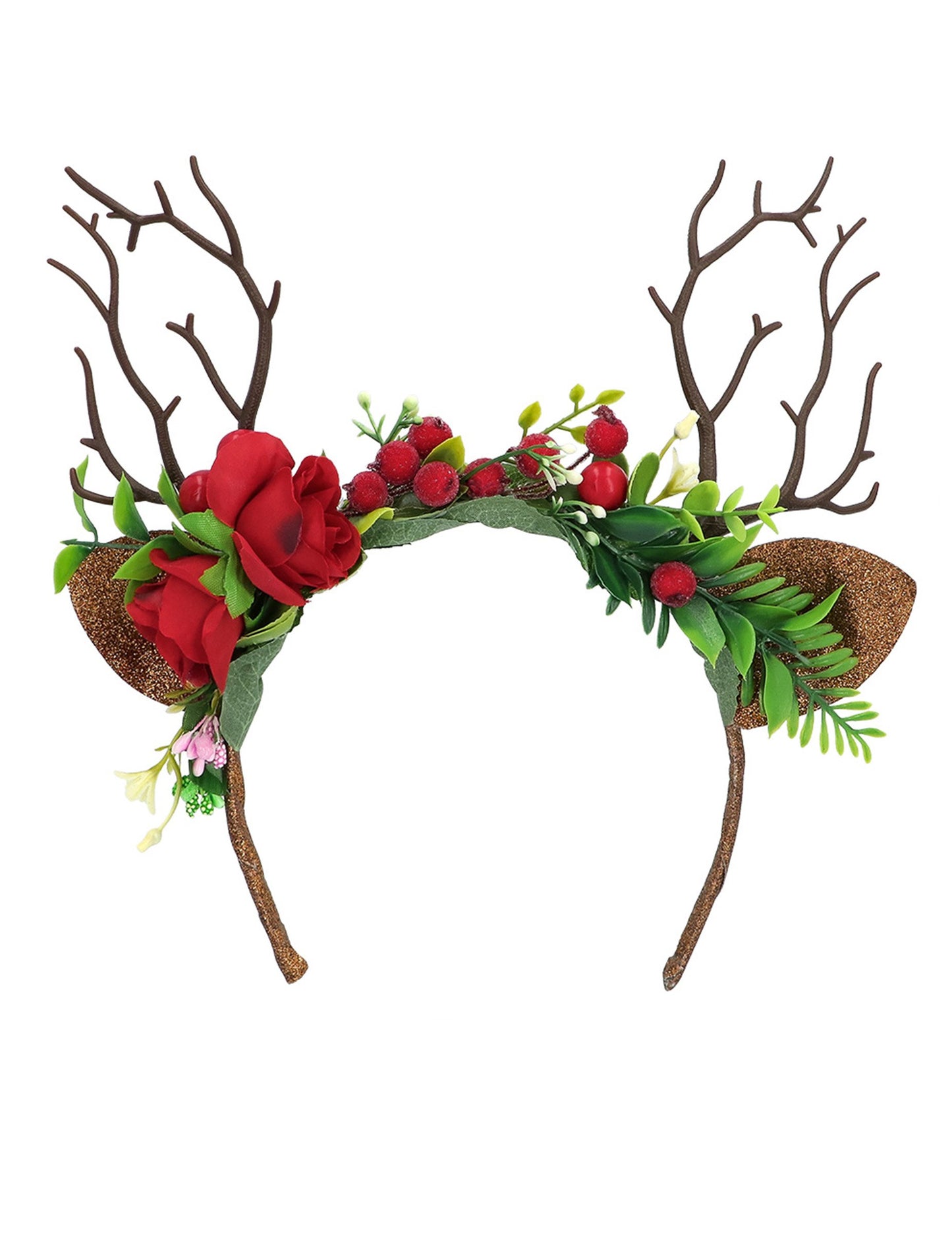 Čelenka z kvetovaného soba parohu pre dospelého jeleňa