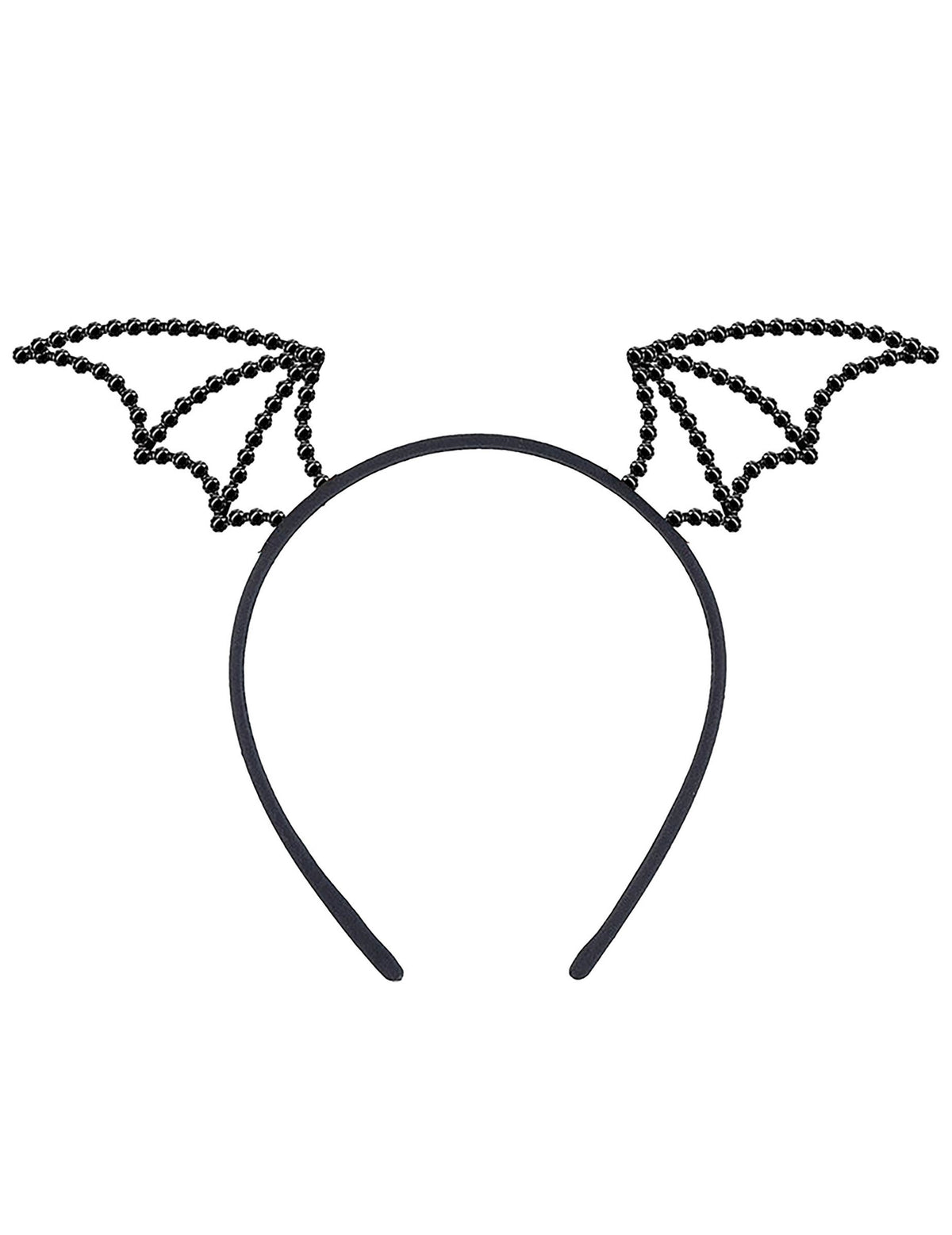 Vue de face du serre-tête chauve-souris à strass