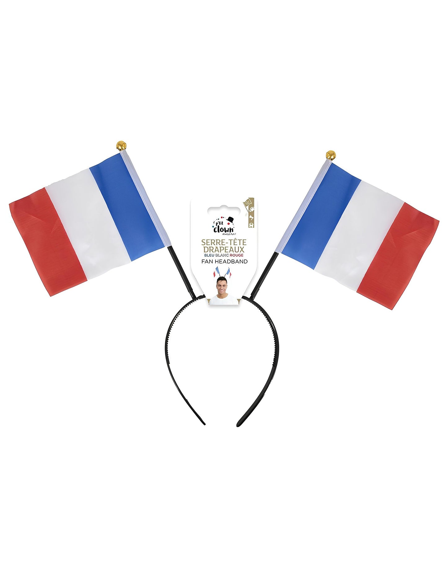 Čelenka s francúzskymi vlajkami pre dospelých 