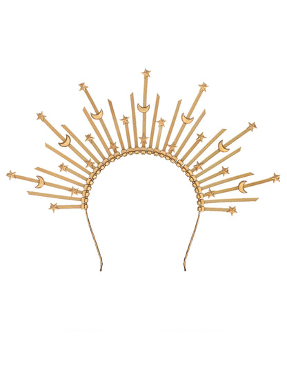 Čelenka pre dospelých s hviezdou a mesiacom v tvare svätožiary
