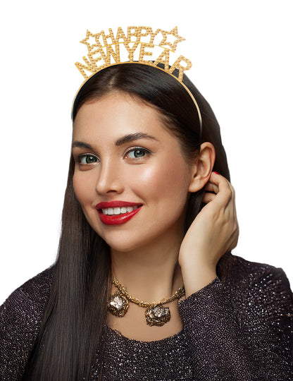 Čelenka pre dospelých s kamienkami Šťastný nový rok