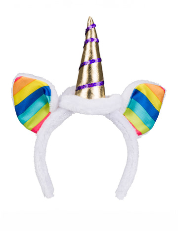 Čelenka jednorožca s viacfarebnými ušami