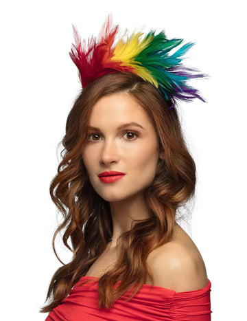 Dospelá čelenka z dúhového peria