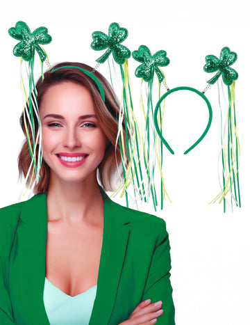 Čelenka s trojlístkom a stuhami na Deň svätého Patrika