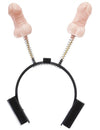 Serre-tête zizi pour adulte lumineux noir et chair