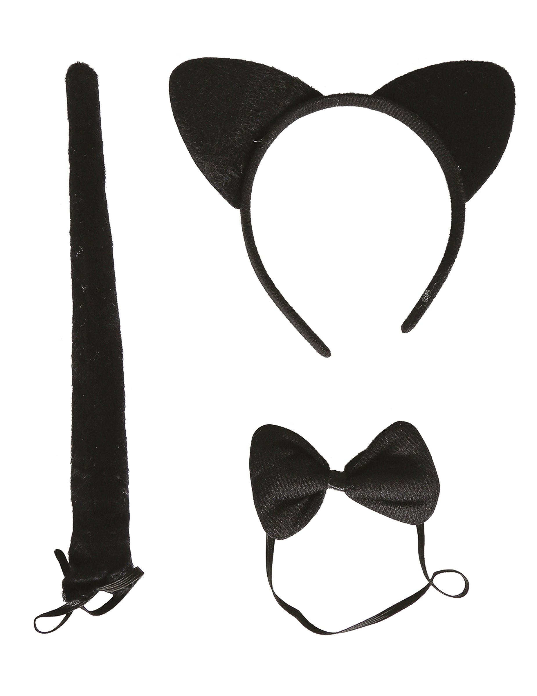 Détail des accessoires du set de chat noir