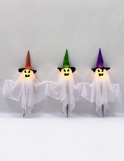 Sada 3 svetelných duchov so stávkami 68 cm