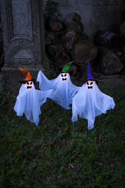 Sada 3 svetelných duchov so stávkami 68 cm