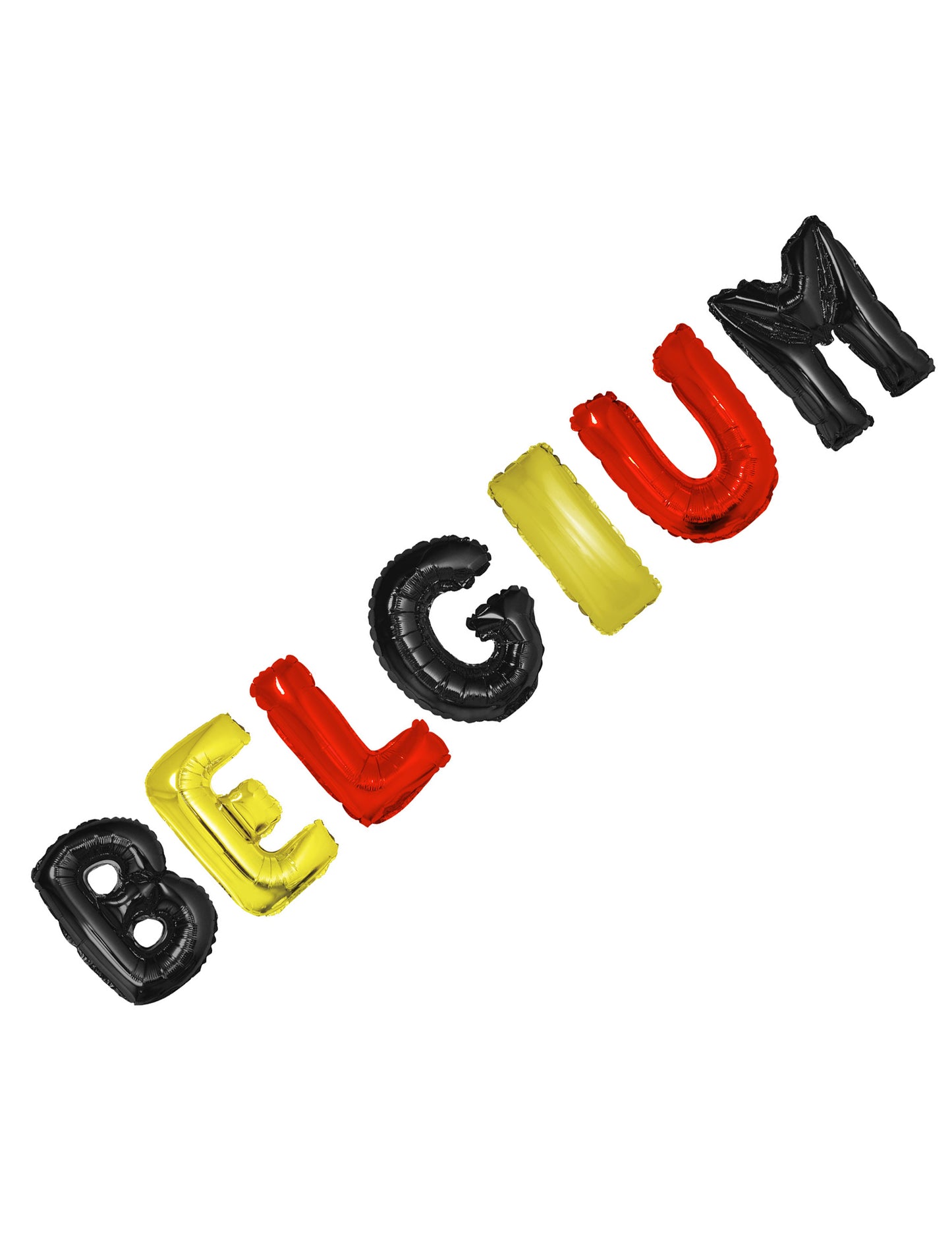 Hliníkové balóniky čierne, žlté a červené Belgium 40 cm 
