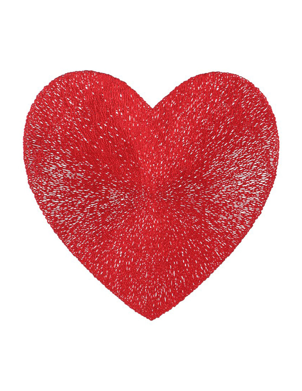 Set de table cœur pour décoration de fête rouge en plastique