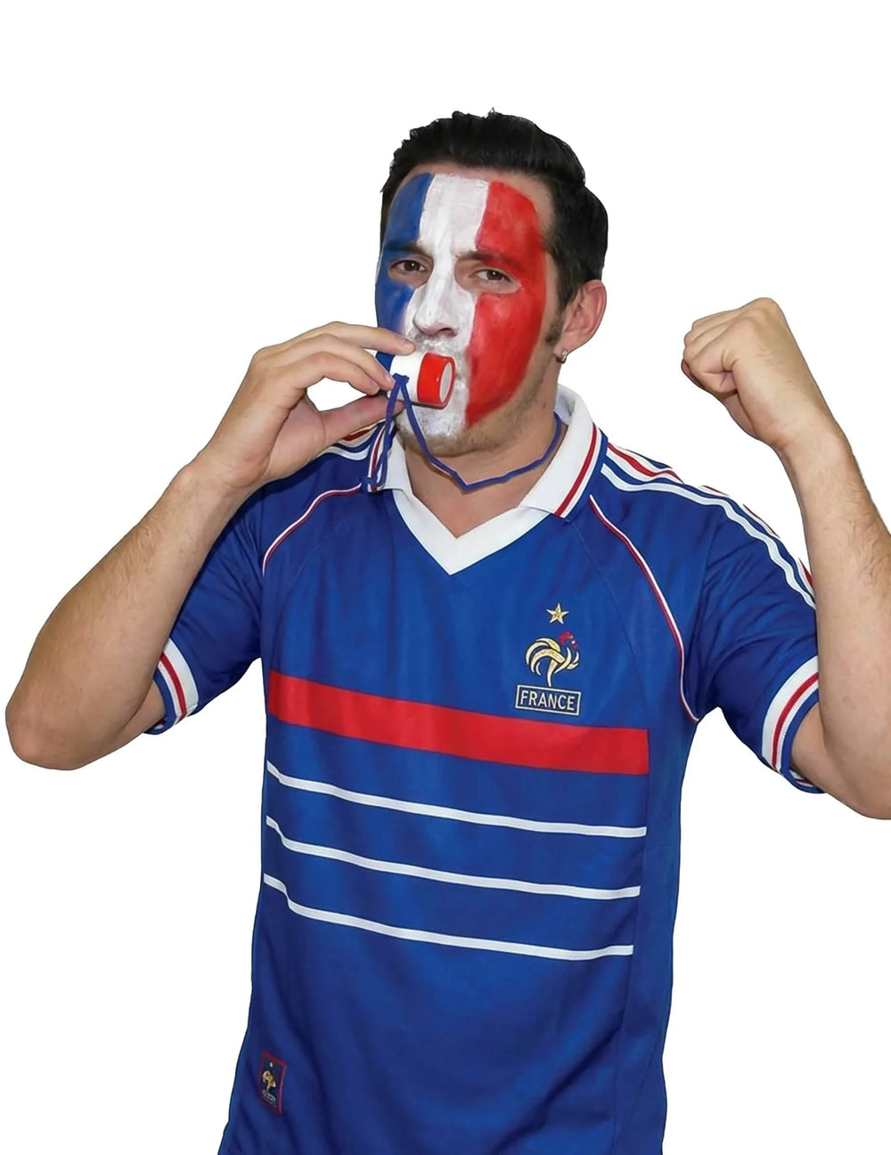 Détail de la mini trompette du set du supporter France