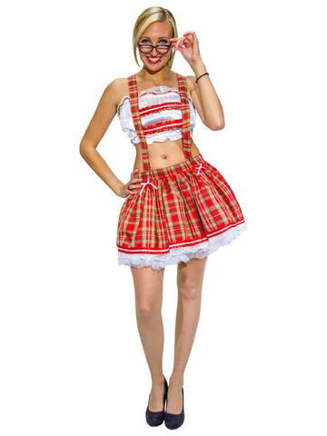 Sexy školáčka kostým červeno-biely 