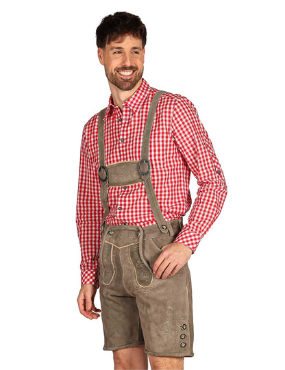 Tradičné bavorské kraťasy sivé prémiové pánske