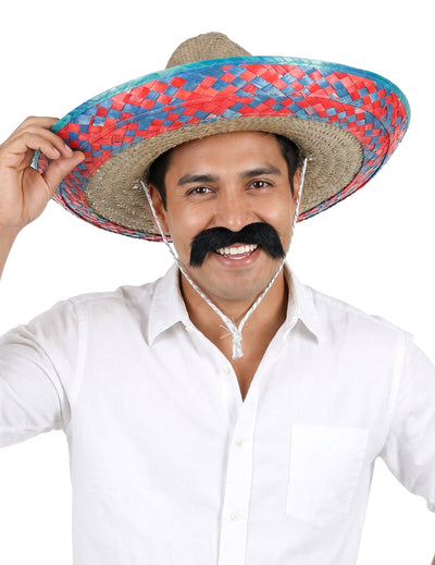 Mexická sombrero červená a dospelá modrá hranica