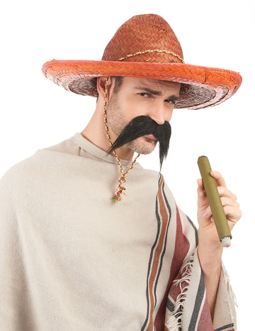 Mexický sombrero pre dospelých oranžový