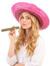 Dospelý ružový mexický sombrero