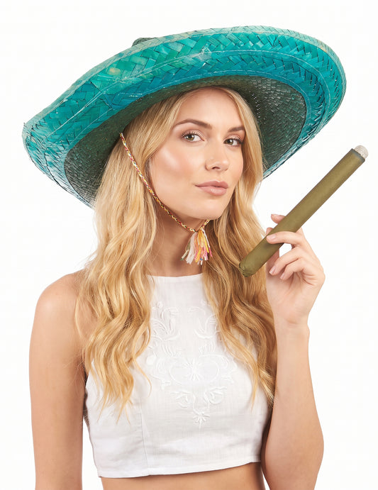 Mexický sombrero zelený dospelý
