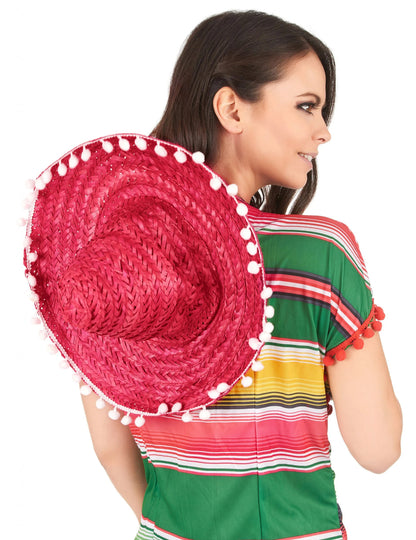 Červené sombrero s hranicami pre dospelých