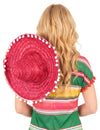 Červené sombrero s hranicami pre dospelých