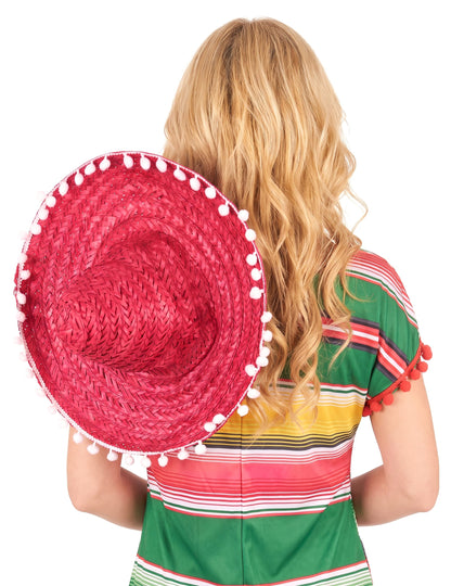 Červené sombrero s hranicami pre dospelých