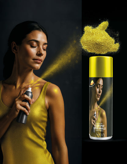 Žltý trblietavý sprej 75 ml