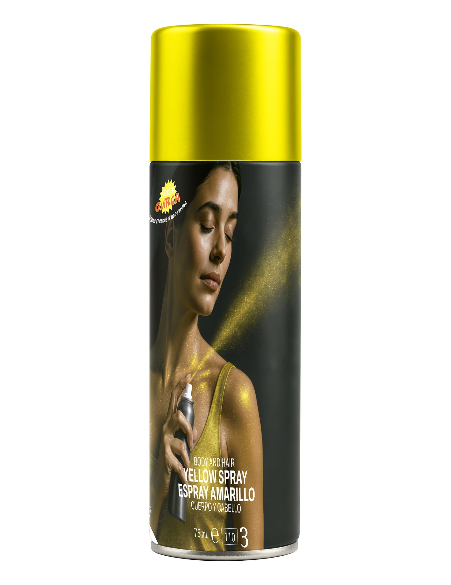 Žltý trblietavý sprej 75 ml