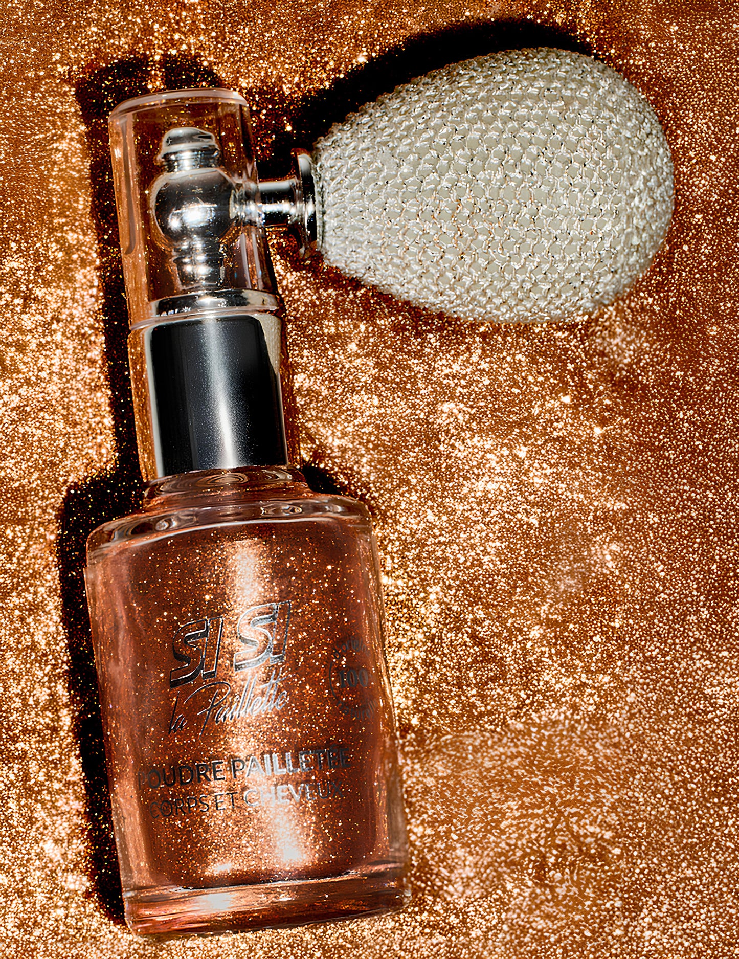 Trblietavý zlatý práškový sprej Si si la paillette 15 ml 