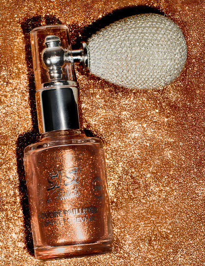 Trblietavý zlatý práškový sprej Si si la paillette 15 ml 