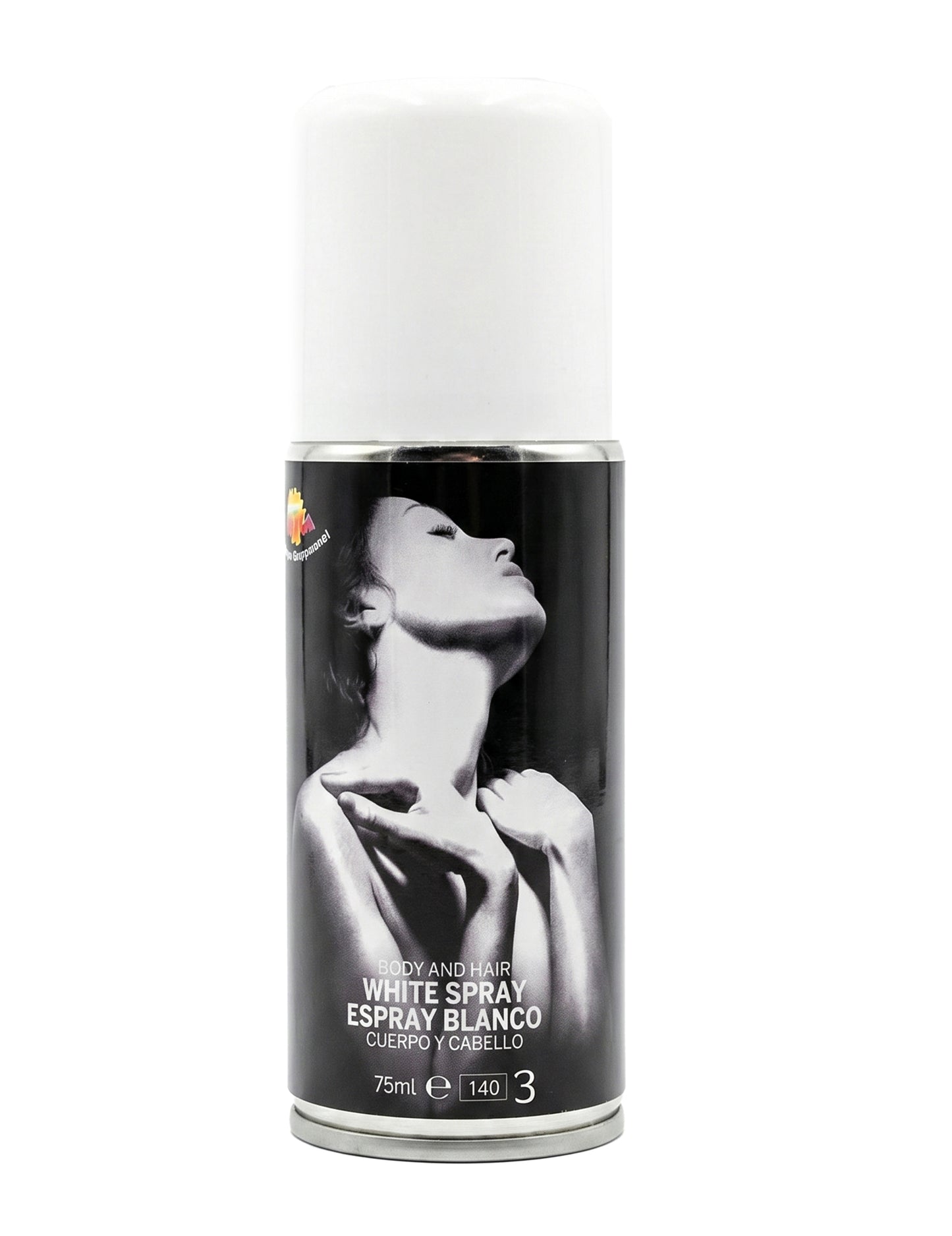 Biely trblietavý sprej na telo 75 ml