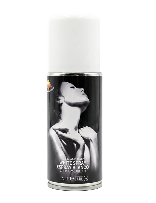Biely trblietavý sprej na telo 75 ml