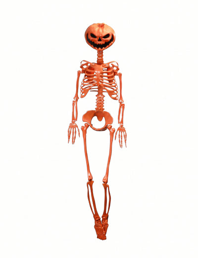 Kĺbová kostra Summerween s oranžovou tekvicovou hlavou 1 m