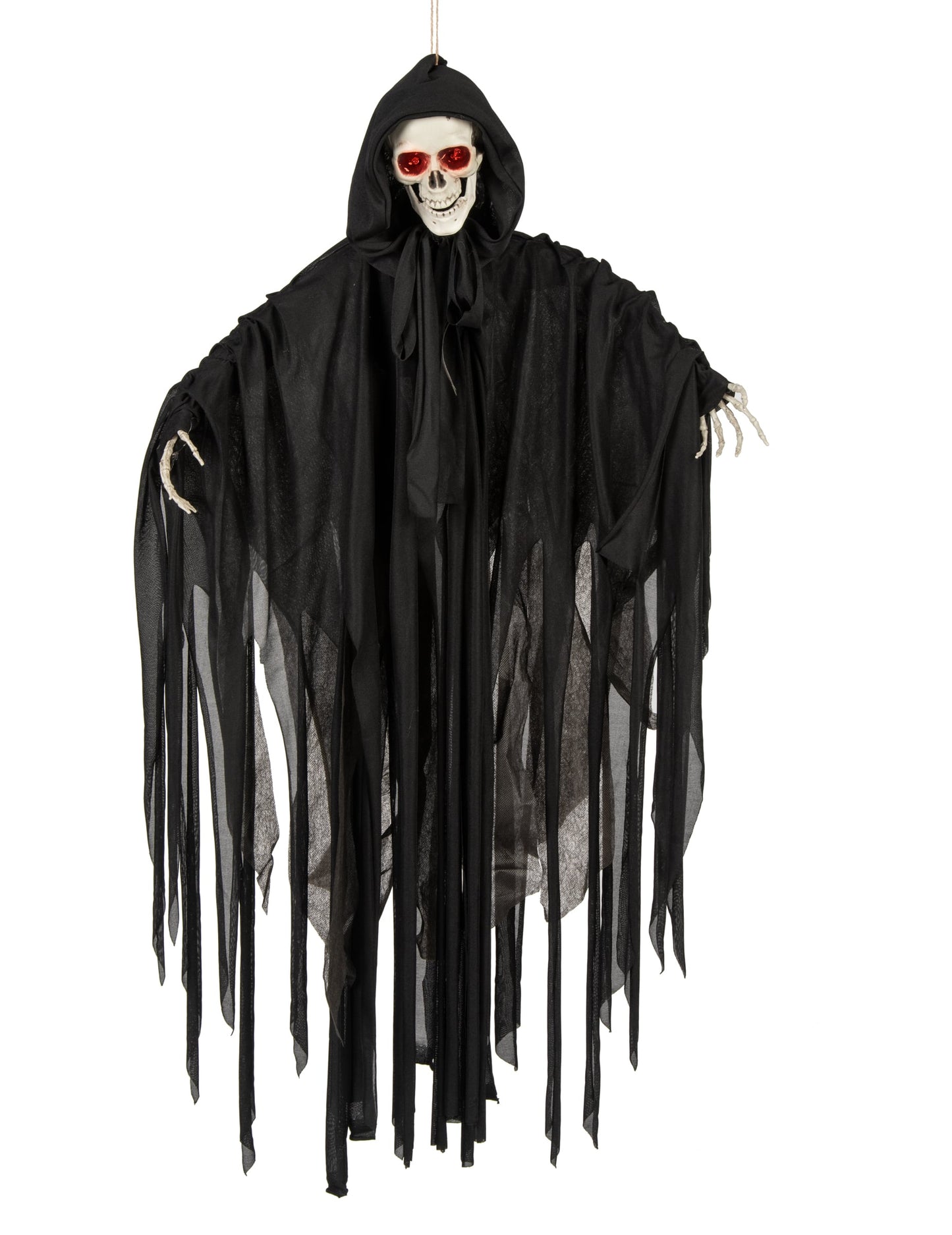 Squelette d'Halloween pour décoration noir lumineux sonore et animé