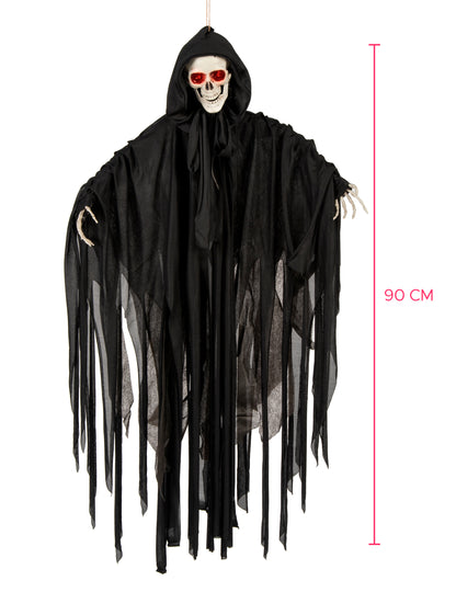 Dimensions avec échelle de mesure du squelette d'Halloween lumineux sonore et animé