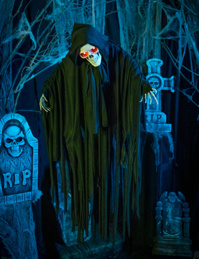 Svetlo, zvuk a animovaný Halloween Skeleton 90 cm