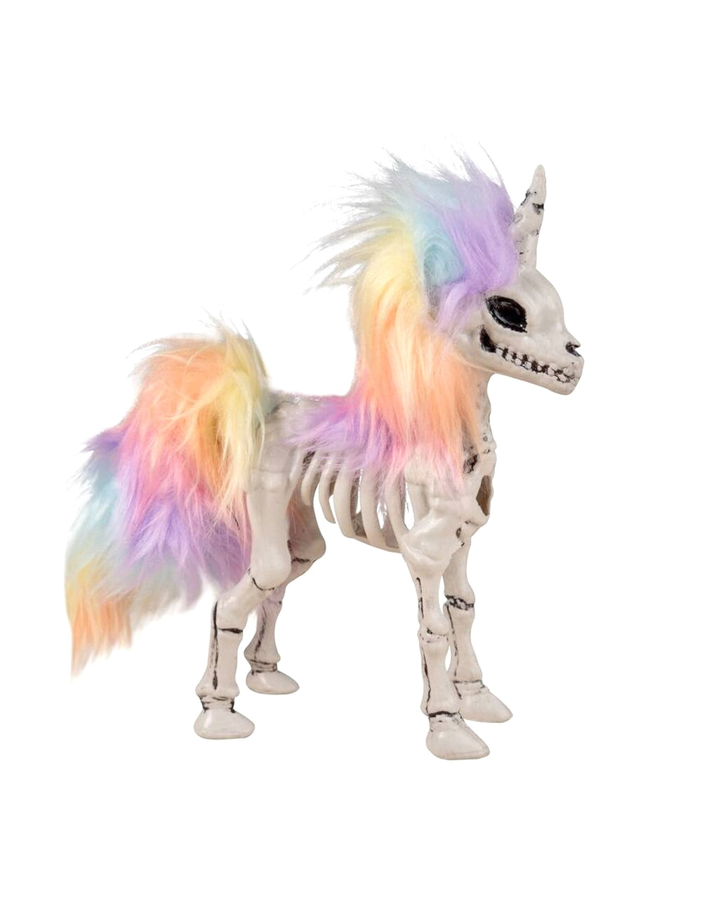 Squelette licorne pour décoration crinière arc en ciel