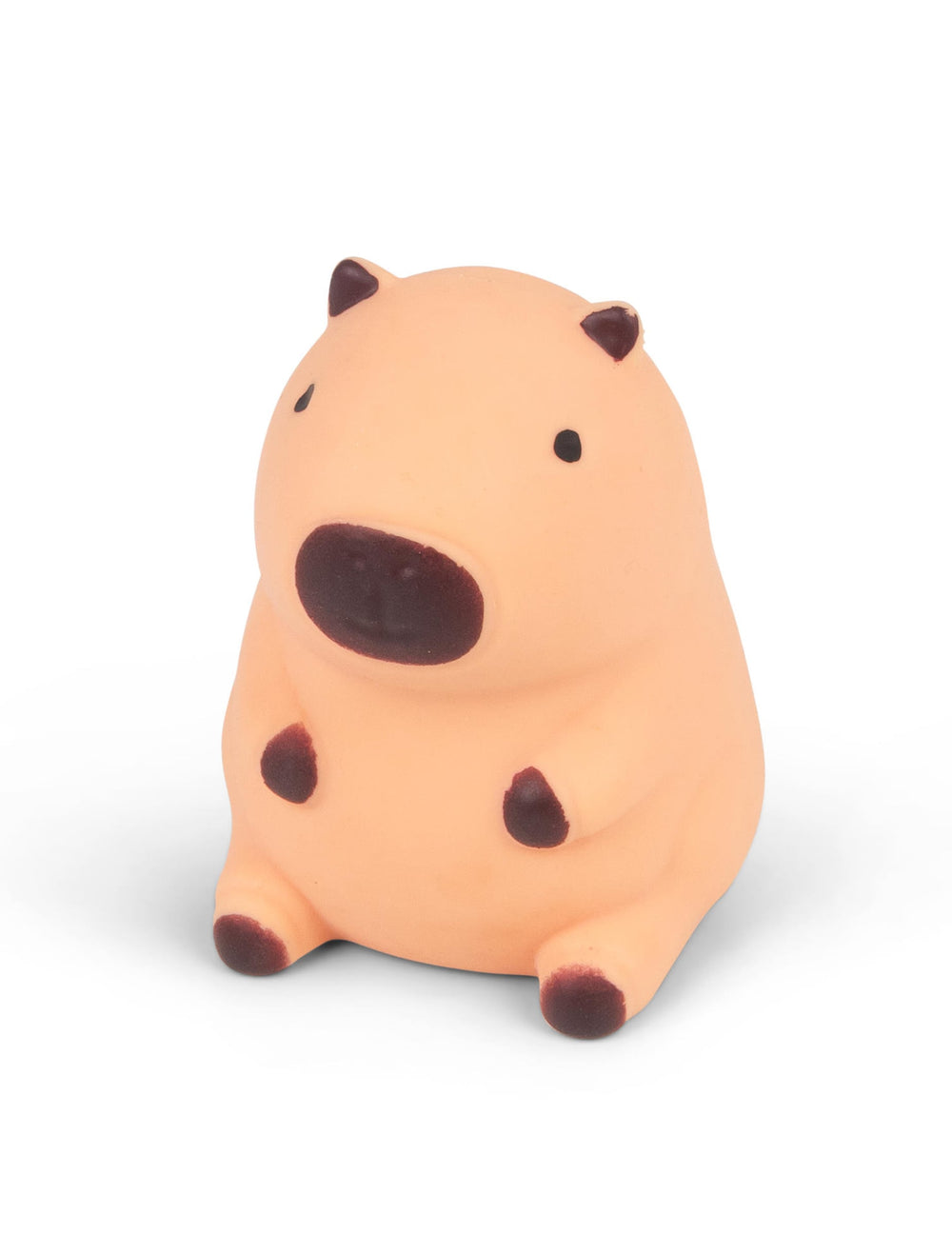 Variante orange de la balle squishy capybara anti-stress
